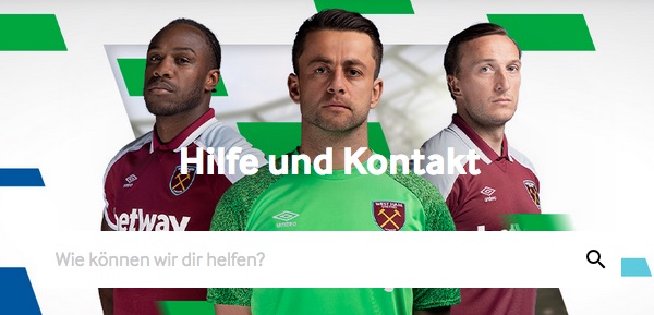 Betway Hilfe und Kontakt Seite