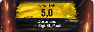 BildBet Boost auf BVB steigt gegen St. Pauli auf