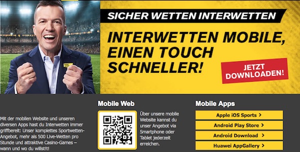 Interwetten App Download Banner