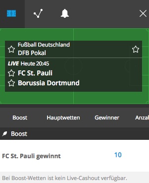 NEO.Bet Boost auf St. Pauli - BVB