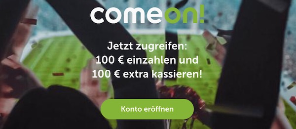 100€ Bonus zum start bei comeon!