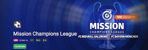 Betano Mission zu Red Bull Salzburg gegen Bayern München im Champions League Achtelfinale