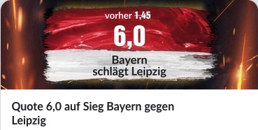 BildBet Boost auf Sieg FC Bayern gegen RB Leipzig