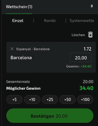 Wett Tipp zum Derbi barceloni