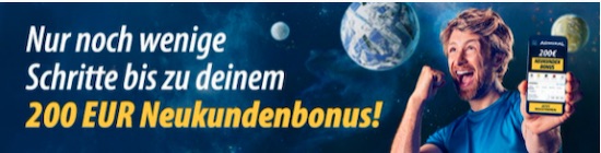 Sicher dir 200€ Bonus bei Admiral!