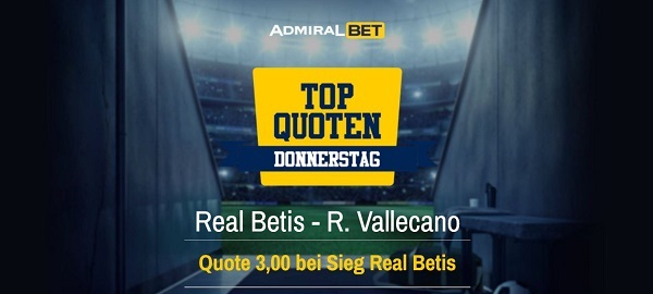 admiralbet top quoten donnerstag betis vallecano