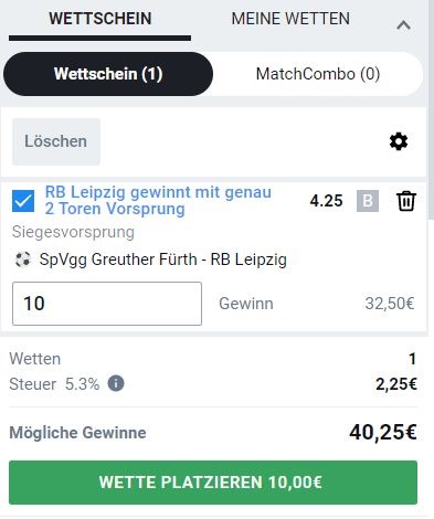 bundesliga tipp wette fuerth leipzig betano quote