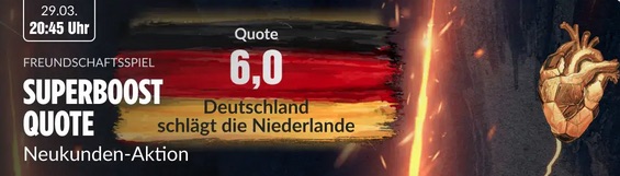 BildBet Boost Testspiel Niederlande gegen Deutschland