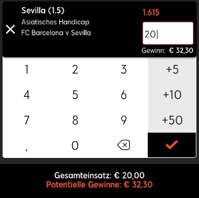 Unser Tipp zu Barcelona - Sevilla