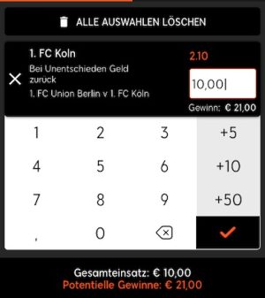 Unsere Wette zu Union Berlin - 1. FC Köln