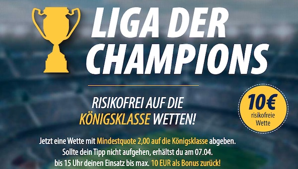 10€ CL-Wette ohne Risiko bei Admiralbet