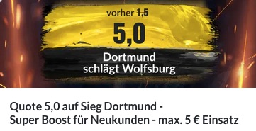 BildBet BVB - Wolfsburg erhöhte Quote