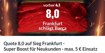 BildBet Frankfurt - Barcelona Odds Boost