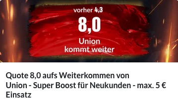 BildBet Boost auf Union kommt weiter gegen RB Leipzig