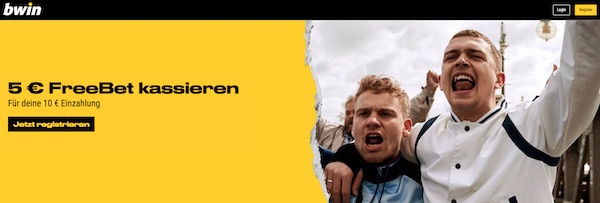 Bwin 10 Euro Einzahlung, 5 Euro Freebet