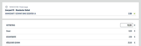 Liverpool - Manchester United Wette bei Happybet