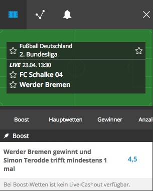 NEO.bet Schalke - Werder Quoten Boost