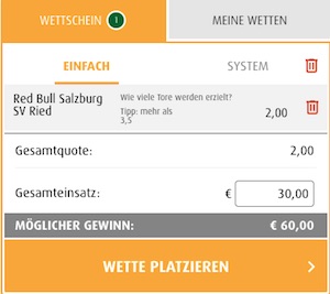 Tipp3 Wette aufs ÖFB-Cup-Finale 2022 RB Salzburg gegen SV Ried