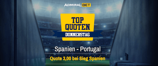 Admiralbet Boost auf Spanien vs. Portugal in der Nations League