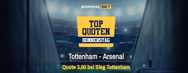 Admiralbet Top Quote auf Sieg Spurs gegen Arsenal