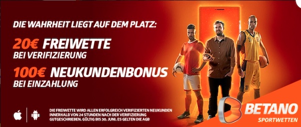 Großartiges Willkommenspaket bei Betano Sportwetten