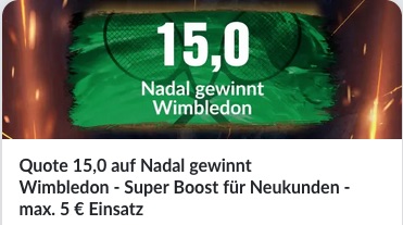 BildBet Boost auf Wimbledon Sieg von Nadal 2022