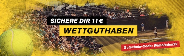 11 Euro Interwetten Wettguthaben für Wimbledon