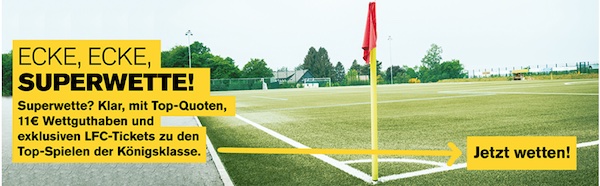 11€ Wettguthaben von Interwetten zum Champions League Auftakt