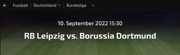 Bundesliga Wette zu Leipzig - Dortmund bei Mobilebet