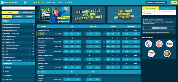 sportwetten.de Homepage 2022