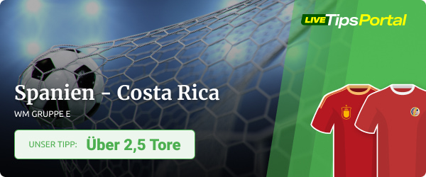 Spanien vs. Costa Rica WM Tipp