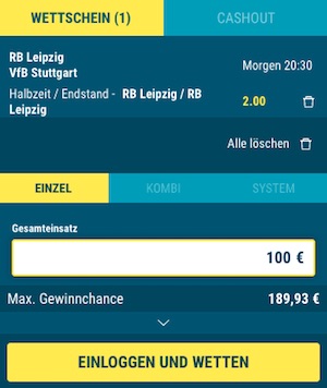 sportwetten.de Wette auf RB Leipzig vs. VfB Stuttgart