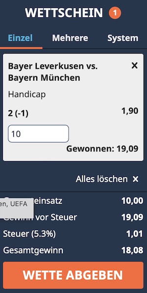 Chillybets Wette Leverkusen Bayern