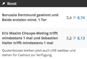 NEO.Bet Bayern vs. Dortmund Quoten Boosts