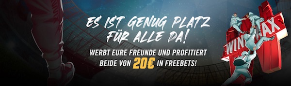 Winamax Freunde werben Freebets