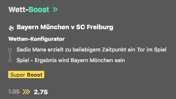 Bet365 Superboost auf das Pokal-Viertelfinale Bayern vs. Freiburg