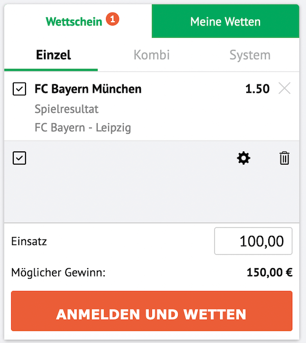 Bayern Leipzig Wettschein Oddset