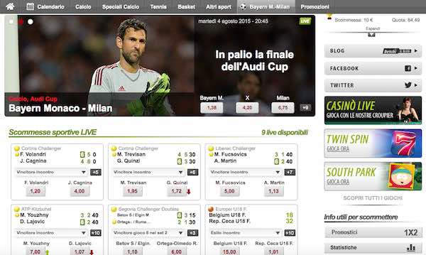 Programma scommesse del bookmaker Betclic - grande offerta di scommesse