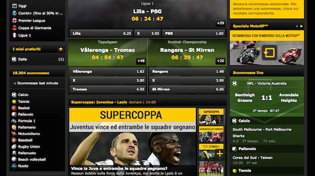 Programma scommesse del bookmaker bwin - grande offerta di scommesse