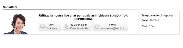 Servizio clienti Betclic - Email, Telefono, Chat