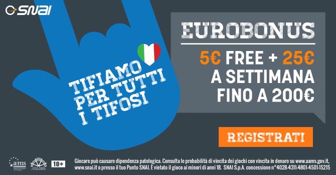 Europei Bonus Marcatore Snai