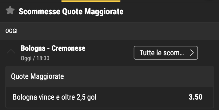 bwin quote maggiorate 