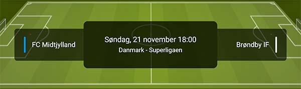 FC Midtjylland - Brøndby odds Superligaen fodbold odds OnsideBetting rundens kamp