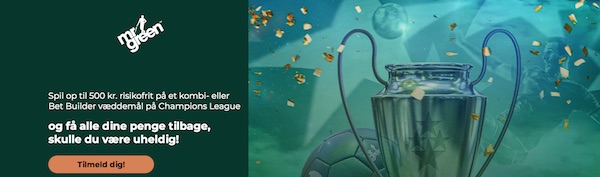 Mr Green 500 kr. risikofrit væddemål Champions League semifinale 2022