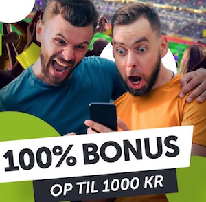 100% ComeOn bonus op til 1000 kr.