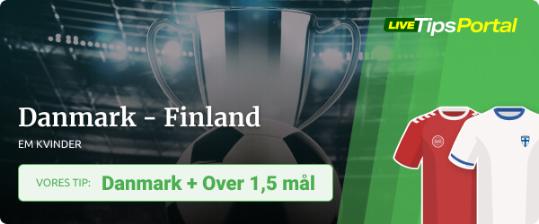 Danmark vs. Finland EM kvinder odds tip