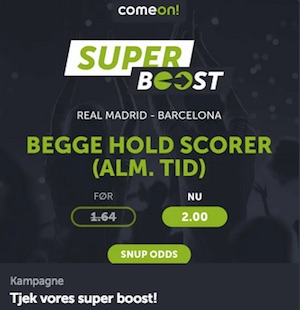 ComeOn Superboost Real Madrid - FC Barcelona Copa del Rey