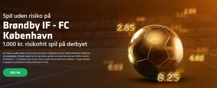 Expekt risikofrit væddemål på 1.000 kr. på FCK - Brøndby