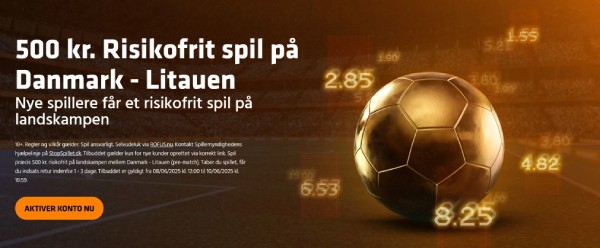 Expekt: 500 kr. risikofrit på Danmark - Litauen