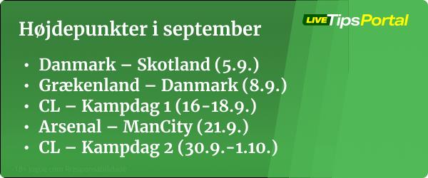 Højdepunkter i september